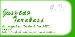 gusztav terebesi business card